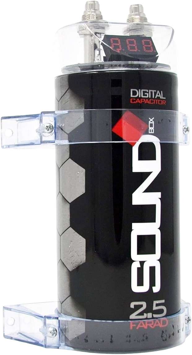 SoundBox 4 Gauge Amp Kit Amplifier Install Wiring & 2.5 Farad Digital Capacitor, 2300W Peak - Image 2
