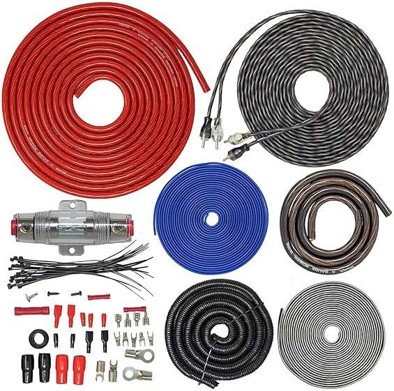SoundBox 4 Gauge Amp Kit Amplifier Install Wiring & 2.5 Farad Digital Capacitor, 2300W Peak - Image 4