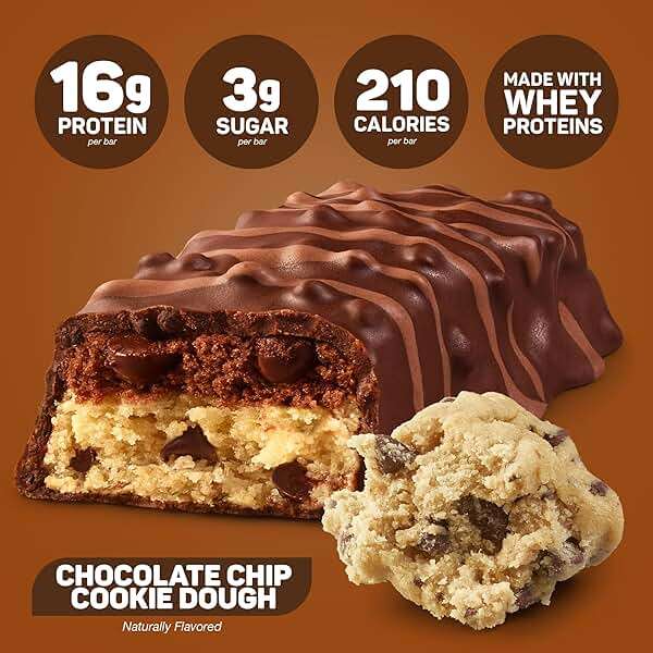 FITCRUNCH Snack Size Protein Bars, 6-Layer Baked Bar, 3g of Sugar & Soft Cake Core (18 Bars, Chocolate Chip Cookie Dough) - Image 7