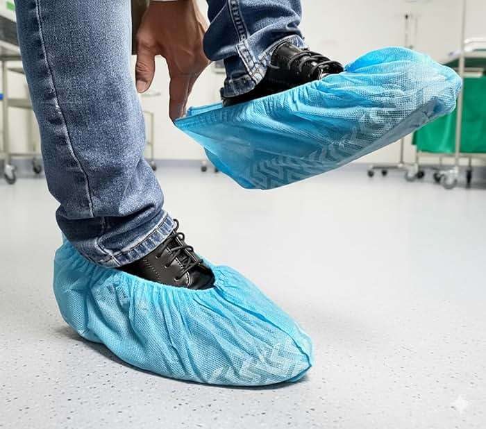 Disposable Boot Covers for Guests, 200 Pcs Non Slip Durable Clean Home Shoe Covers, Two Size for Men and Women - Image 6
