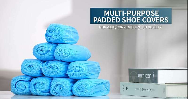 Disposable Boot Covers for Guests, 200 Pcs Non Slip Durable Clean Home Shoe Covers, Two Size for Men and Women - Image 9