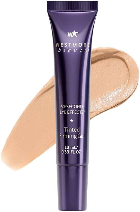 Westmore Beauty 60 Second Effects Tinted Firming Gel - Under Eye Cream For Puffiness And Bags Under Eyes - 10 mL Light to Medium - 0.33 Fl Oz - Image 1