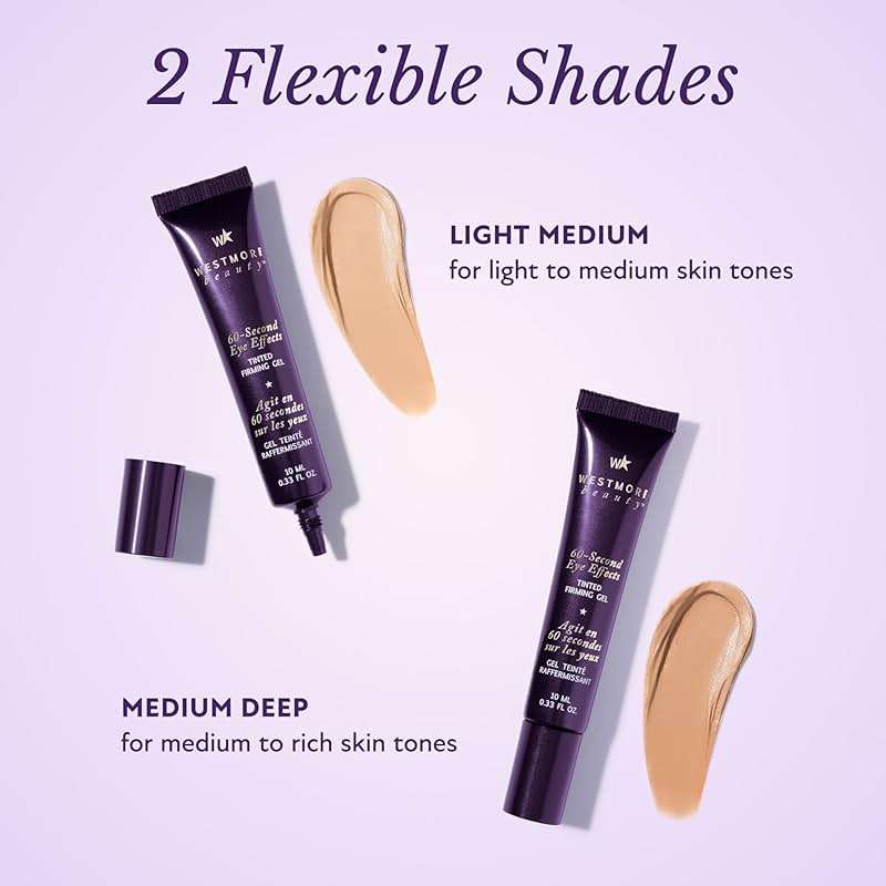 Westmore Beauty 60 Second Effects Tinted Firming Gel - Under Eye Cream For Puffiness And Bags Under Eyes - 10 mL Light to Medium - 0.33 Fl Oz - Image 7
