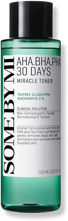 SOME BY MI AHA BHA PHA 30 Days Miracle Toner – 5.07oz, 150ml – Korean Salicylic Acid Exfoliating Face Toner for All Skin Types – Daily Pore Care & Oil Control with 2% Niacinamide – Korean Skin Care - Image 1