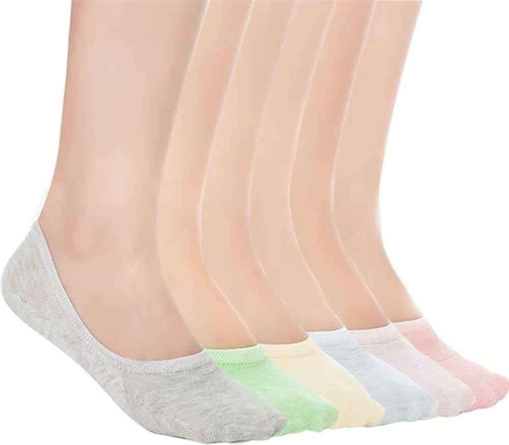 Losa Kute 6 Pairs Women’s Casual No Show Socks Anti-Slip Socks … - Image 1