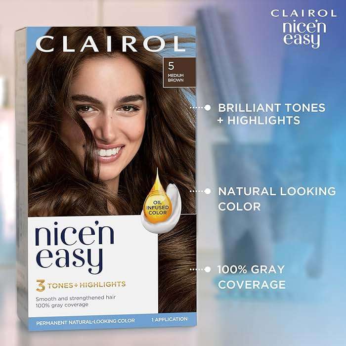 Clairol Nice'n Easy Permanent Hair Dye, 7 Dark Blonde | 100% Gray Coverage | Long‑Lasting, Natural‑Looking Color & Shine | Pack of 3 - Image 8
