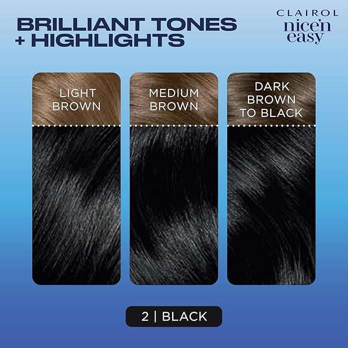 Clairol Nice'n Easy Permanent Hair Dye, 2 Black | 100% Gray Coverage | Long‑Lasting, Natural‑Looking Color & Shine | Pack of 3 - Image 5