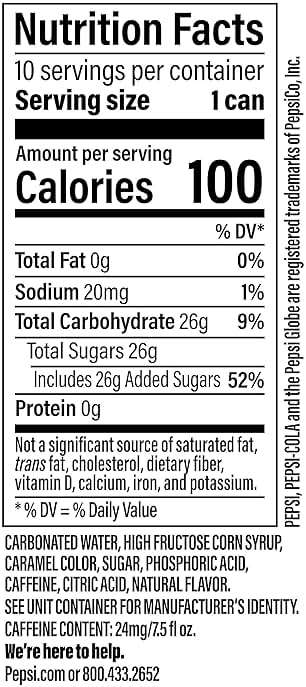 Pepsi Soda, 7.5 Ounce Mini Cans, (10 Pack) (Packaging May Vary) - Image 2
