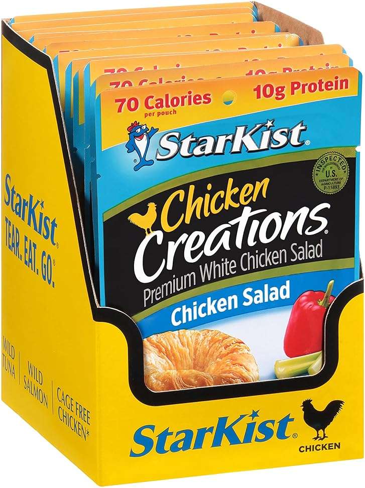 StarKist Chicken Creations Chicken Salad Pouch (2.6 oz - 12 Pack) Fully Cooked White Meat, 10g Protein Per Serving, Gluten Free, Soy Free, No Draining, Ready to Eat for Salad and Sandwiches - Image 9