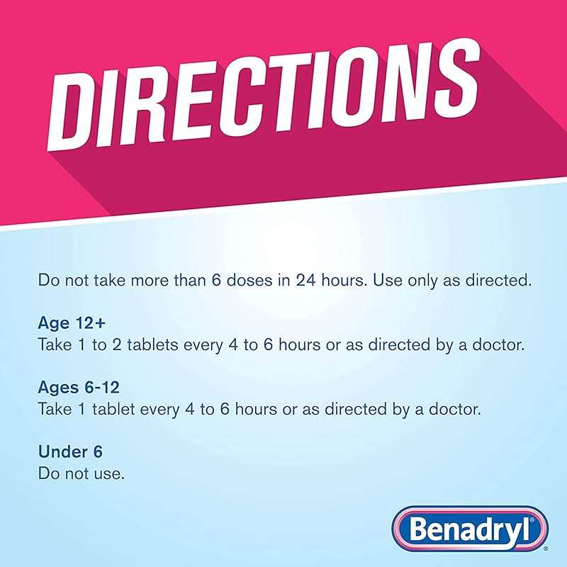 Benadryl Allergy Relief 25 mg Diphenhydramine HCl Tablet, 24 per Box - Image 7