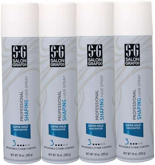 Salon Grafix Professional Shaping Hair Spray, Super Hold Unscented, 10 oz (Pack of 4) - Image 1