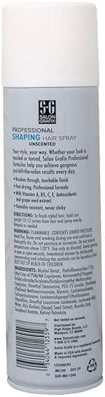 Salon Grafix Professional Shaping Hair Spray, Super Hold Unscented, 10 oz (Pack of 4) - Image 3
