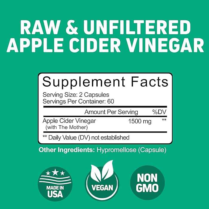 Herbtonics Raw Apple Cider Vinegar Capsules 1500mg with Mother | Weight Management, Detox & Digestion Formula with GLP-1 Support | Unfiltered ACV for Metabolic Support | 120 Vegan Capsules - Image 7