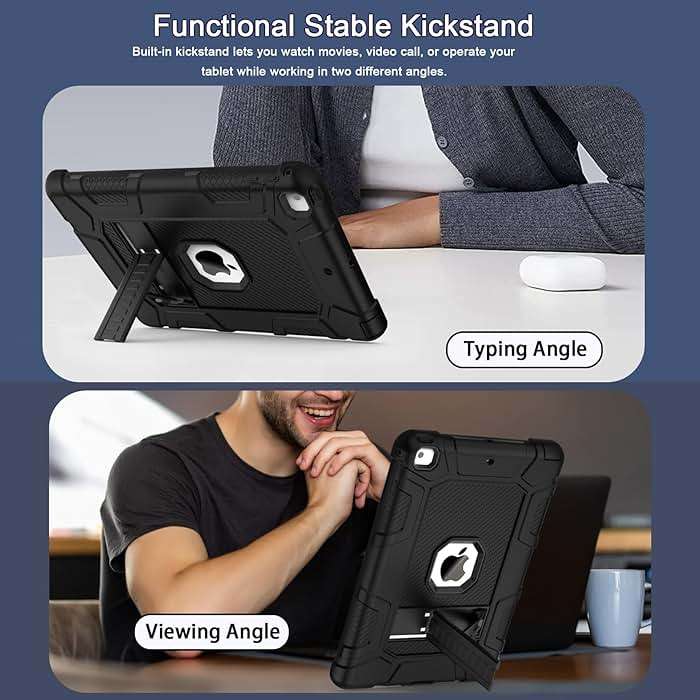 Rantice for iPad 6th/5th Generation Case, iPad Air 2 Case 9.7 Inch, [3-in-1] Heavy Duty Shockproof Rugged Protective Cover with Kickstand for A1893 A1954 A1822 A1823 A1566 A1567, Black - Image 6
