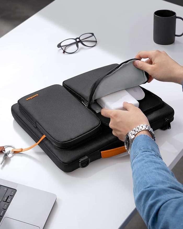 tomtoc 360 Protective Laptop Shoulder Bag for 15 Inch New 2026 MacBook Air M5/A3448, M4/A3241, M3/A3114, M2/A2941, 15 Inch Microsoft Surface Laptop 7/6, Water-Resistant Accessory Case - Image 9
