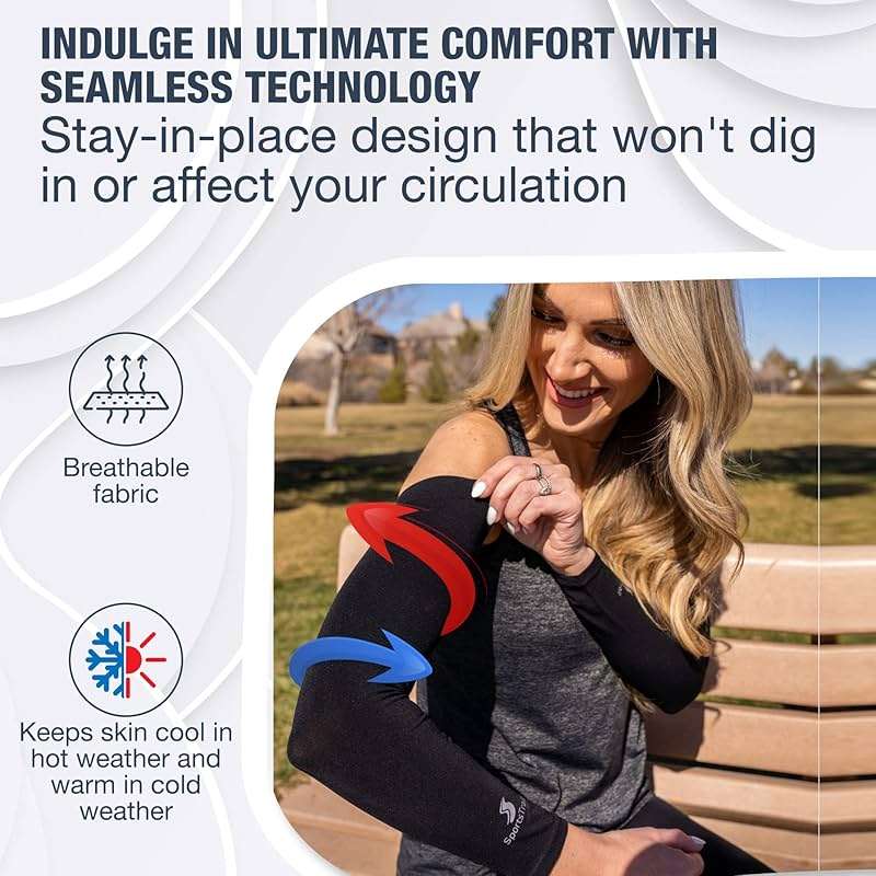 SportsTrail Cooling Arm Sleeves for Men & Women – Breathable, UV Sun Protection, Sports Arm Sleeves for Women, Men & Youth - Image 4