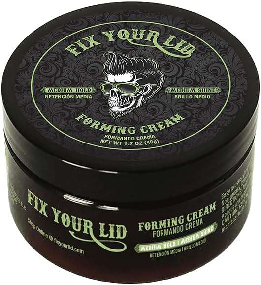 Fix Your Lid Forming Cream 3.75 oz Medium Hold Hair Cream For Men - Mens Hair Gel Medium Shine - All Day Hold Styling Cream For All Hairstyles - Easy To Wash Out - Image 1