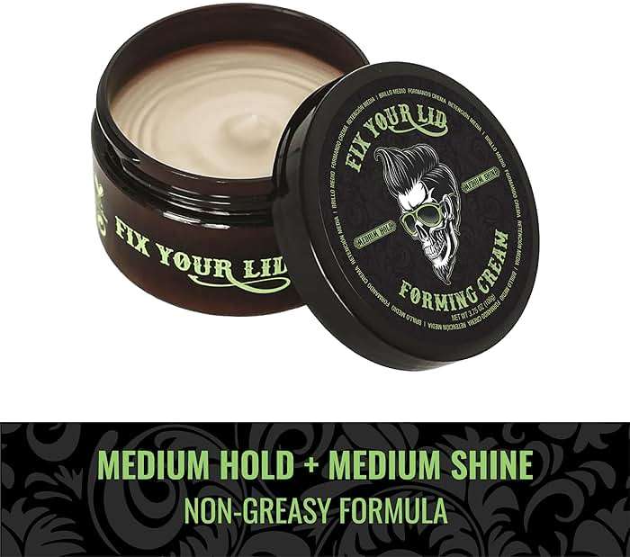 Fix Your Lid Forming Cream 3.75 oz Medium Hold Hair Cream For Men - Mens Hair Gel Medium Shine - All Day Hold Styling Cream For All Hairstyles - Easy To Wash Out - Image 4