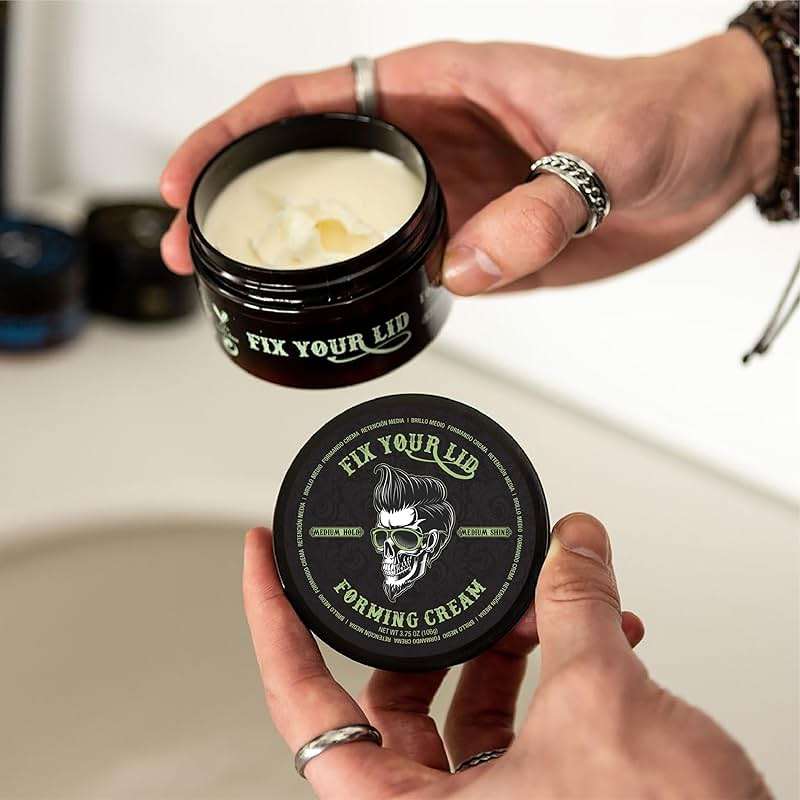 Fix Your Lid Forming Cream 3.75 oz Medium Hold Hair Cream For Men - Mens Hair Gel Medium Shine - All Day Hold Styling Cream For All Hairstyles - Easy To Wash Out - Image 5