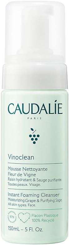 Caudalie Vinoclean Gentle Instant Foaming Facial Cleanser for All Skin Types - Image 1