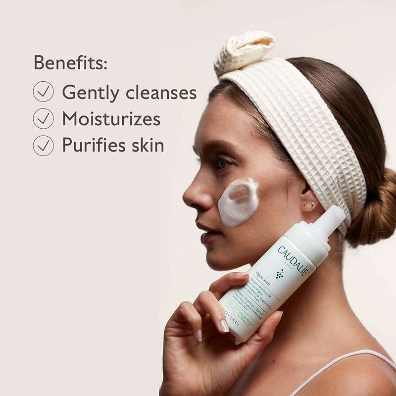 Caudalie Vinoclean Gentle Instant Foaming Facial Cleanser for All Skin Types - Image 7