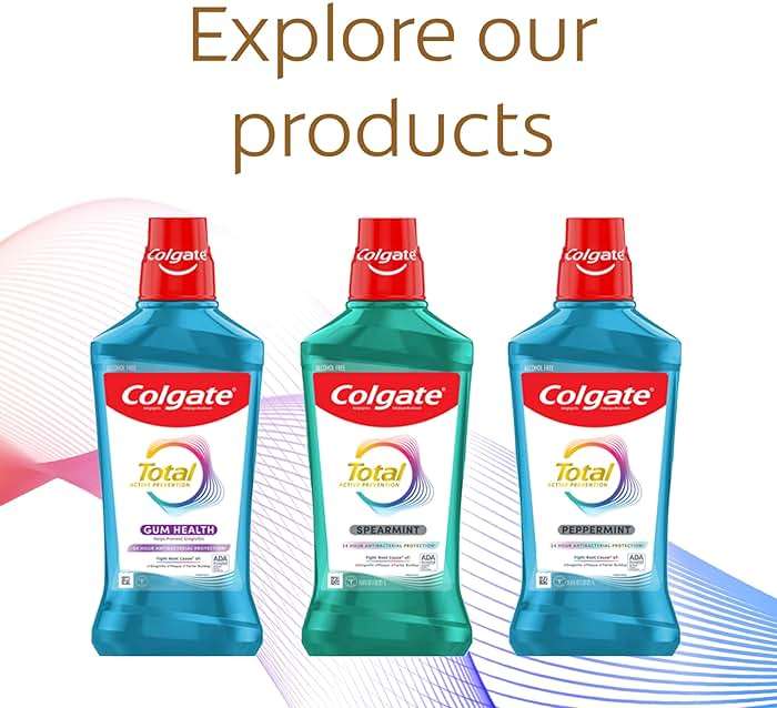 Colgate Total Alcohol Free Mouthwash, Peppermint for Bad Breath, Helps Prevent Gingivitis and Plaque, 3 Pack, 33.8 Oz Each - Image 3