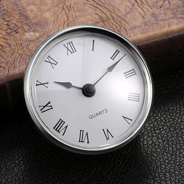 Hicarer 3-1/8 Inch (80 Mm) Quartz Clock Fit-up/Insert with Roman Numeral, Round Quartz Movement, Silver Rim - Image 6