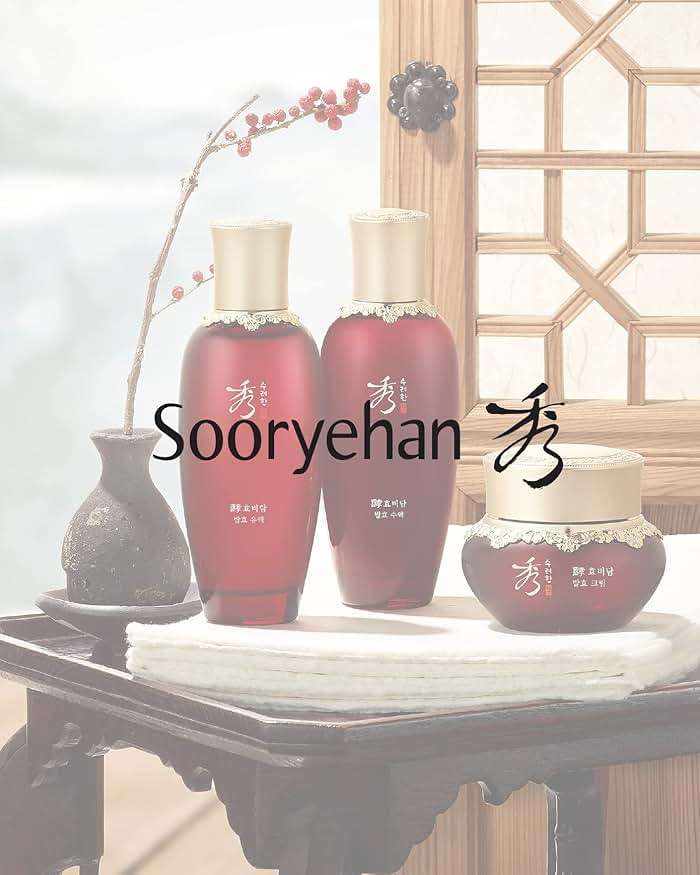 Sooryehan Hyobidam Fermented Skincare Gift Set with Wild Ginseng - Premium Korean Anti-Aging Skin Care Kit for Intense Hydration, 13.53 fl oz (Full Size Toner & Emulsion + Mini Cream, Eye Cream, Mask) - Image 7