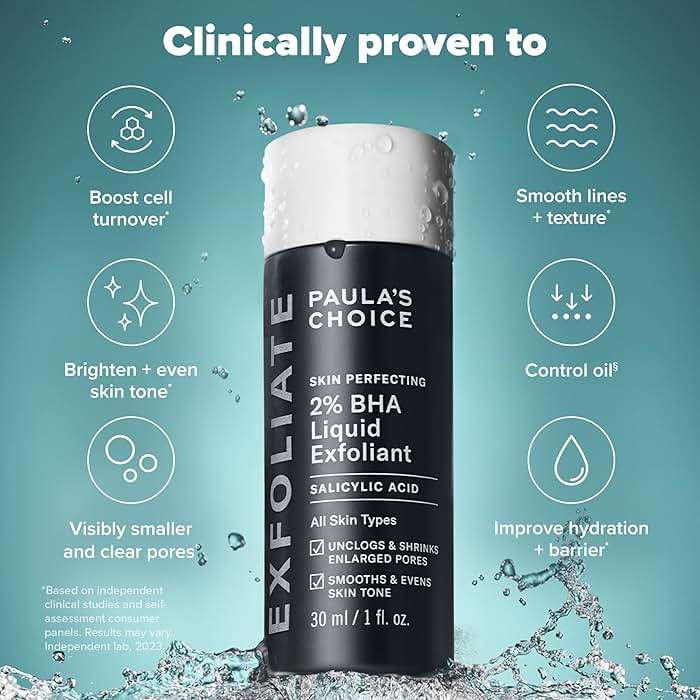 Paula's Choice SKIN PERFECTING 2% BHA Liquid Exfoliant with Salicylic Acid, Facial Polish for Pores, Wrinkles & Fine Lines, Suitable for Blackhead-Prone Skin, Fragrance-Free - Image 6