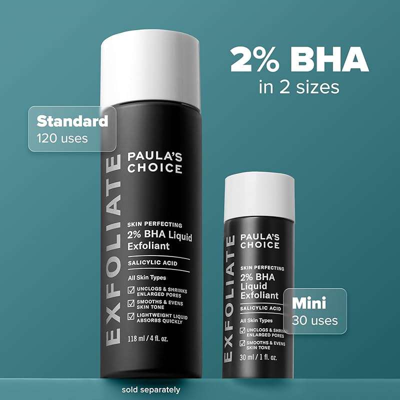 Paula's Choice SKIN PERFECTING 2% BHA Liquid Exfoliant with Salicylic Acid, Facial Polish for Pores, Wrinkles & Fine Lines, Suitable for Blackhead-Prone Skin, Fragrance-Free - Image 9