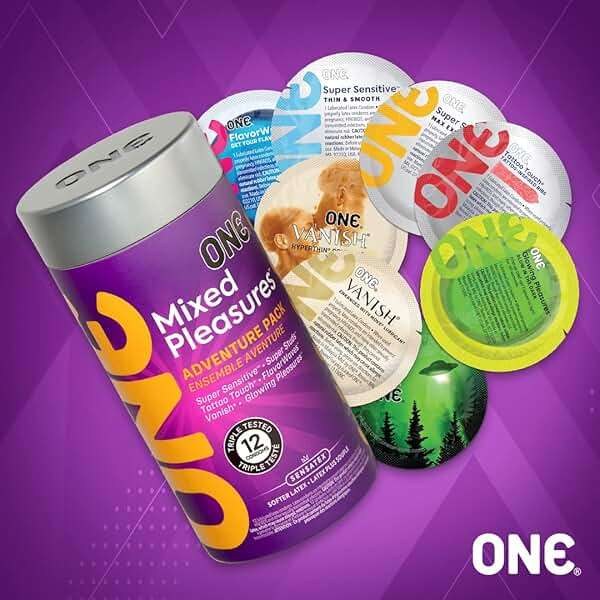 ONE 1 Mixed Pleasures Assorted Condoms, Pack of 12 - Image 4