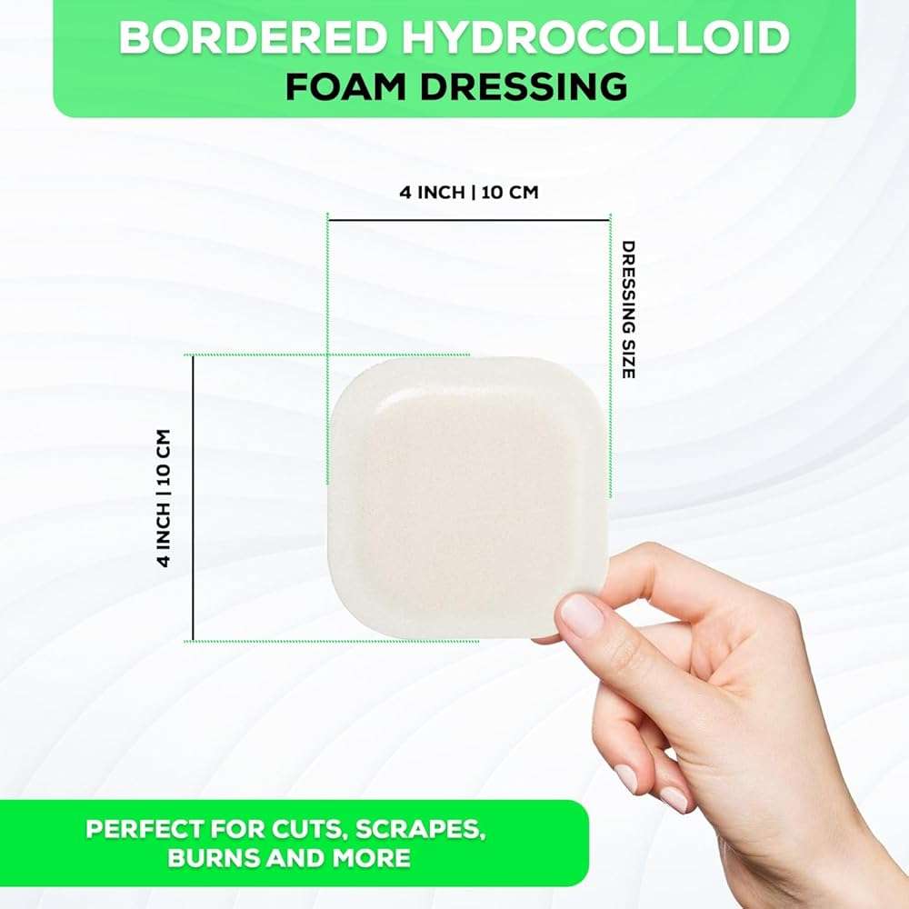 MedVance TM Hydrocolloid – Bordered Hydrocolloid Adhesive Dressing with Foam Cushion 4"X 4" Box of 5 dressings - Image 2
