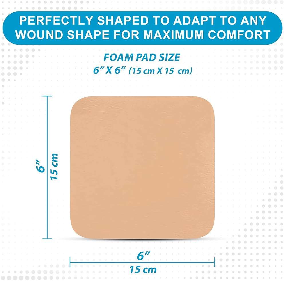 MedVance TM Foam – Waterproof Non-Adhesive Hydrophilic Foam Dressing 6"X6" Box of 5 dressings - Image 3