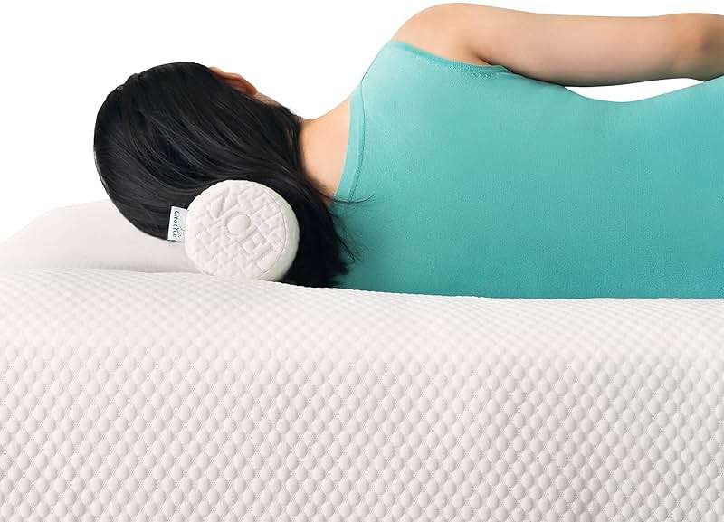 LitoTree Comfort Memory Foam Neck Roll and Cervical Bolster Round Pillow with Removable Washable Soft Cover for Spine and Neck Back Lumbar Leg Vertebra Support (18x6 inch Pillow) - Image 6