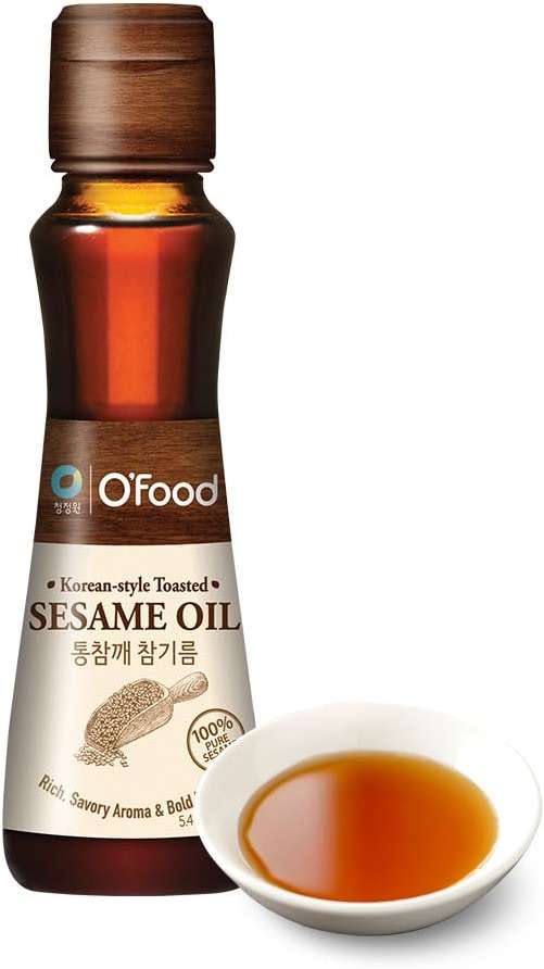 Premium Sesame Oil [5.4 Fl Oz] -100% Pure Toasted Sesame Seed Oil | Korean-Style Rich & Nutty Flavor | Asian Cooking Oil for Stir Fry, Noodles, Dressing & Drizzle - O’food - Image 1