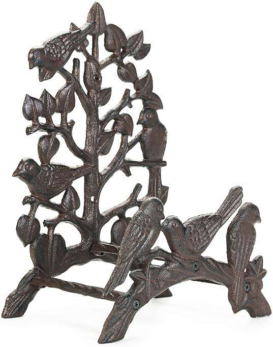 Sungmor Heavy Duty Cast Iron Hose Holder,Garden & Yard Decorative Birds Wall Mounted Hose Butler,Water Pipe Holds,Rack,Hanger,Antique Wall Decorations - Image 1