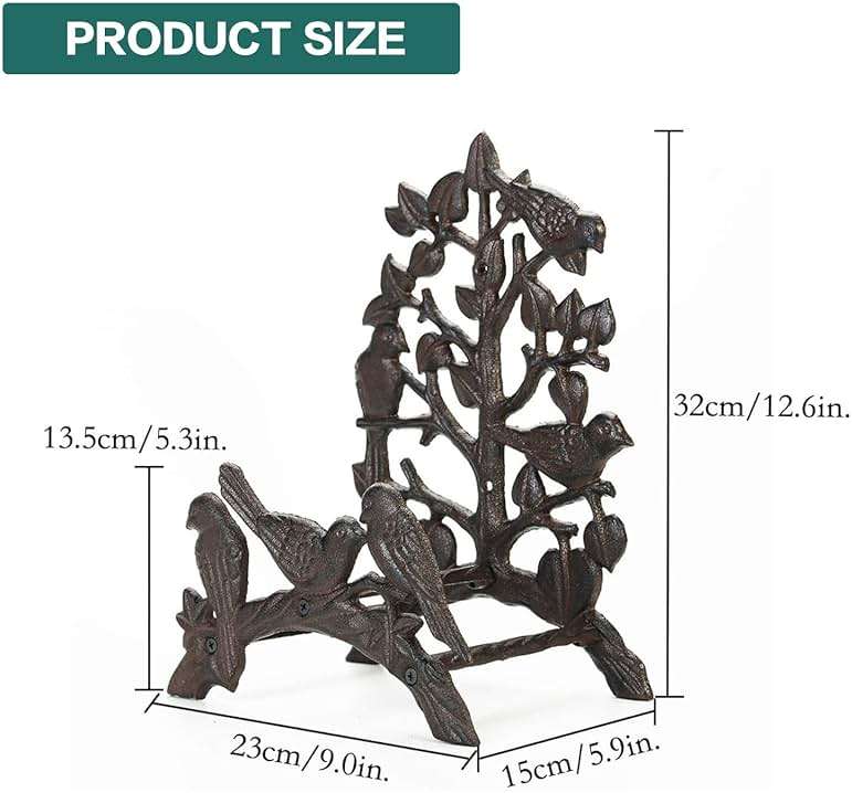 Sungmor Heavy Duty Cast Iron Hose Holder,Garden & Yard Decorative Birds Wall Mounted Hose Butler,Water Pipe Holds,Rack,Hanger,Antique Wall Decorations - Image 3