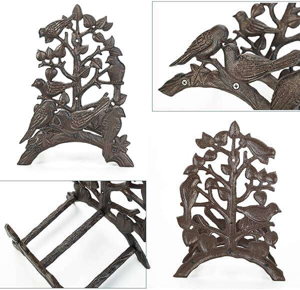 Sungmor Heavy Duty Cast Iron Hose Holder,Garden & Yard Decorative Birds Wall Mounted Hose Butler,Water Pipe Holds,Rack,Hanger,Antique Wall Decorations - Image 5