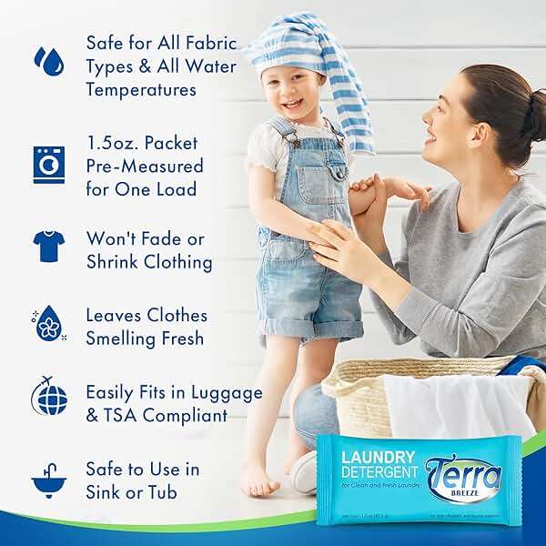 Terra Breeze Laundry Detergent Powder - 1.5 oz Packet (Case of 150) - Image 4