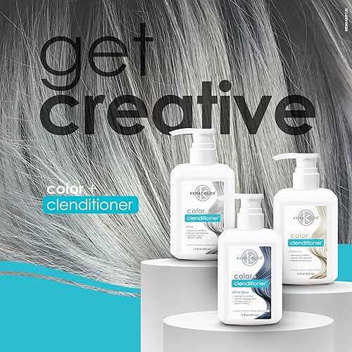 Keracolor Clenditioner PLATIUM Hair Dye - Semi Permanent Hair Color Depositing Conditioner, Cruelty-free, 12 Fl. Oz. - Image 7