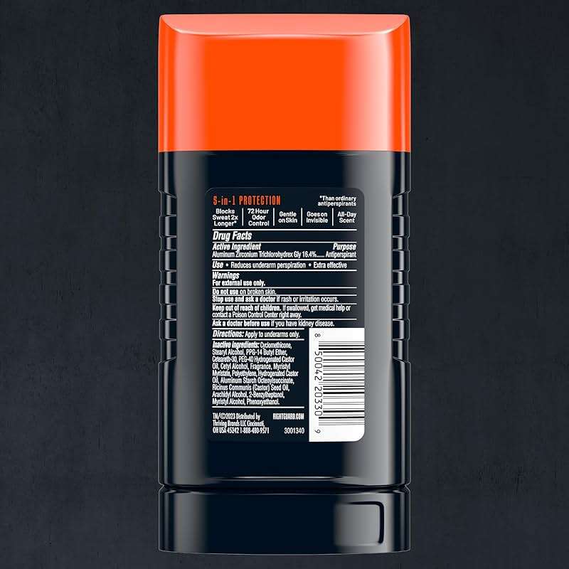 Right Guard Xtreme Defense Invisible Solid Antiperspirant Deodorant, Fresh Blast Scent - 5-in-1 Deodorant Men Can Trust, 72-Hour Odor Control, 2.6 oz (4 Pack) - Image 6
