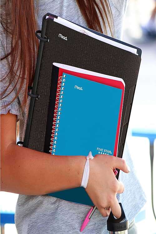 Five Star Small Spiral Notebook, 2 Subject, College Ruled Paper, 9-1/2" x 6", 100 Sheets, Teal Blue (06180AA4) - Image 2