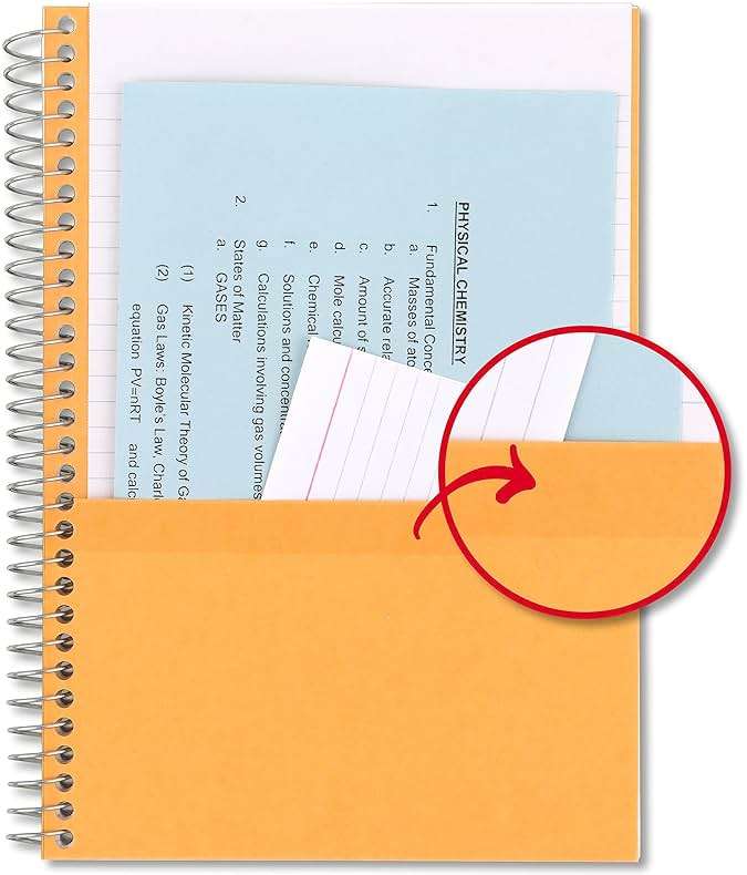 Five Star Small Spiral Notebook, 2 Subject, College Ruled Paper, 9-1/2" x 6", 100 Sheets, Teal Blue (06180AA4) - Image 4
