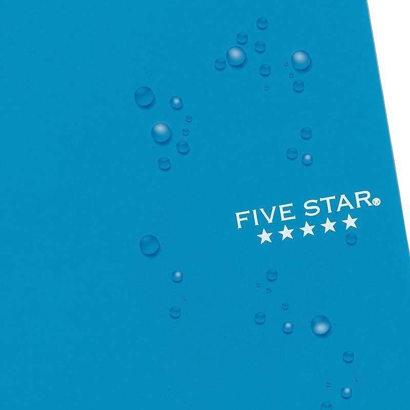 Five Star Small Spiral Notebook, 2 Subject, College Ruled Paper, 9-1/2" x 6", 100 Sheets, Teal Blue (06180AA4) - Image 5