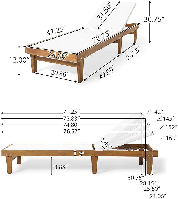 Christopher Knight Home Summerland Outdoor Mesh Chaise Lounge with Acacia Wood Frame, Teak Finish / White Mesh - Image 3
