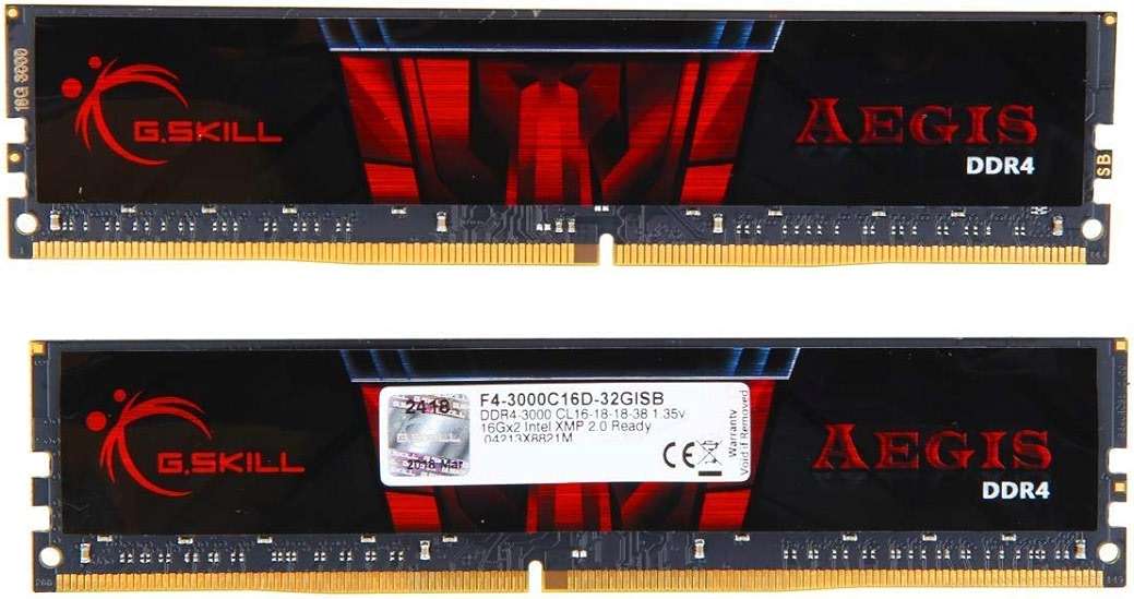 G.SKILL AEGIS Series DDR4 RAM (XMP) 32GB (2x16GB) 3000MT/s CL16-18-18-38 1.35V Intel AMD Desktop Computer Memory U-DIMM (F4-3000C16D-32GISB) - Image 2