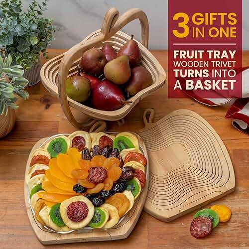 Dried Fruit Gift Basket - Healthy Gourmet Snack Box - Holiday Food Tray - Variety Snacks - Easter, Birthday, Sympathy, Mom, Dad, Corporate Tray - Bonnie & Pop - Image 2