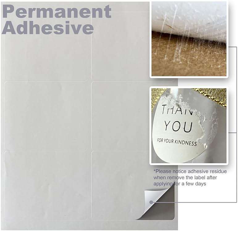 Mr-Label 4” x 3-1/3” Waterproof Matte White Wine Label - for Inkjet & Laser Printer - for 750ml Wine Bottle - Tear-Resistant - for Homemade Wine/Wedding (50 Sheets/Total 300 Labels) - Image 7