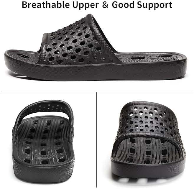 Xomiboe Shower Shoes Men Quick Drying Women Shower Sandals Non-Slip Comfortable House Slippers Bathroom Hotel Flip Flops Slides With Students Gym - Image 5