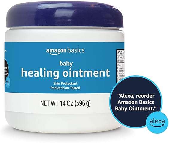 Amazon Basics Healing Ointment for Babies, Skin Protectant for Irritated or Cracked Skin, Pediatrician Tested, 14 Ounce, 4-Pack (Previously Solimo) - Image 4